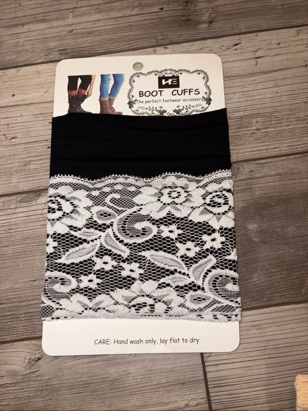 NWT Black Lace Boot Cuffs